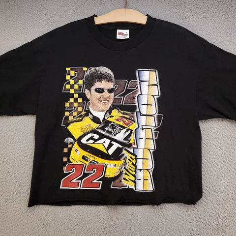 Racing Champions Ward Burton Cropped Shirt Adult Large 22 Cat Tee Pullover Cover