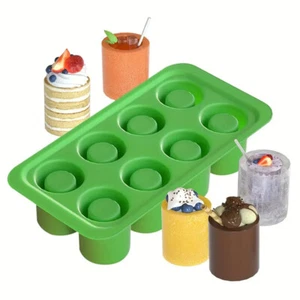 Ice Shot Glass Mold Ice Cube Shot Glasses Silicone Ice Cubes Tray 8 Small Cups - Picture 1 of 10