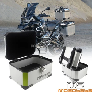 Universal Motorcycle 45L Aluminum Tail Box Luggage Top Lock Storage Carrier Case - Picture 1 of 9