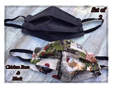 Winter Face Mask Quilted Filter/Nose Wire Womens/Childs & More 15+Design - Image 1 of 4