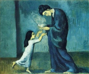 The Soup Art Print Pablo Picasso 1902 Blue Period Mother and Child Theme - Picture 1 of 2