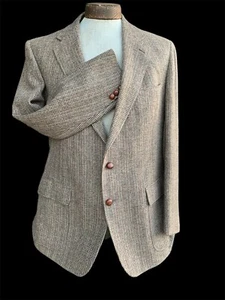 Nordstrom Harris Tweed Blazer Sport Coat Jacket VTG Wool NWOT Plaid Norm Core - Picture 1 of 8