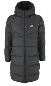 Nike Parka Black Long Jacket Hooded Windrunner Storm Insulated Coat New Men Size - Picture 1 of 6
