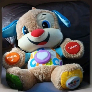 Fisher-Price 12" Laugh Learn Smart Stages Puppy Stuffed Animal TESTED WORKS - Picture 1 of 3