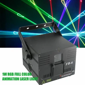 1W DMX ILDA Animation Stage Laser Light Projector LED RGB DJ Party Club Lighting - Picture 1 of 12
