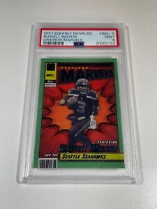 2021 PANINI CLEARLY DONRUSS RUSSELL WILSON GRIDIRON MARVELS PSA 9 YD5