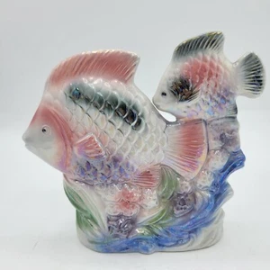 Vintage Kitschy Luster Tropical Fish Figure Pastels - Picture 1 of 10