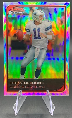 2006 Drew Bledsoe #188 Bowman Chrome Refractor | Dallas Cowboys & Patriots - Image 1 of 2