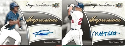 2009 Upper Deck Signature Stars "Impressions" Autographs (2 Cards) - Image 1 of 2