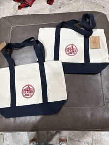 2 Trader Joe’s schwere Baumwolle CANVAS wiederverwendbare Einkaufstasche GROß - Bild 1 von 7