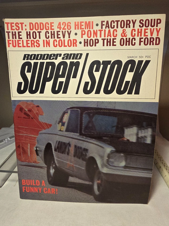 Rodder & Super Stock Magazine Mar 1967 Dodge 426 Hemi Chevy Pontiac FUELERS - Image 1 of 3