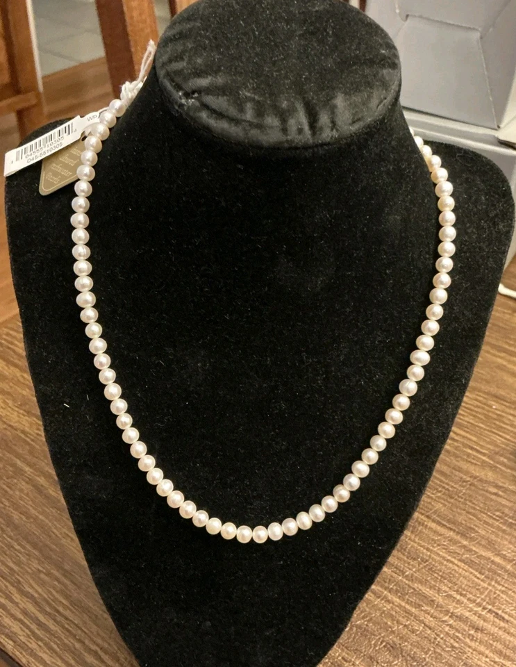 Collar de perlas cultivadas de agua dulce 14k 18" Nuevo de Lote Antiguo Foto 1 de 1