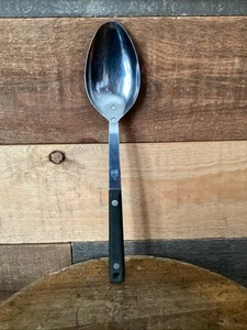Vintage Ecko USA - cucchiaio da portata - inox - manico nero - utensile da cucina - Foto 1 di 6