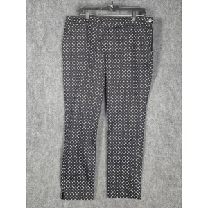 Lauren Ralph Lauren Women's Black Polka Dot Print Stretch Pants Size 14 Workwear - Picture 1 of 10