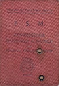 Romania, 1948, General Labor Confederation Card FSM CGM - Revenue Fiscal Stamps - Picture 1 of 7