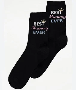 NUEVO Best MUMMY Ever Damas Mezcla de Algodón Calcetines al Tobillo Reino Unido Talla 4-8 - Imagen 1 de 1
