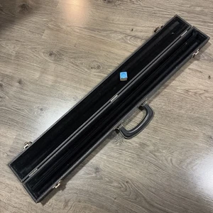 Taco de billar vintage 2x2 palo estuche rígido Yanez negro con desgaste - Imagen 1 de 8