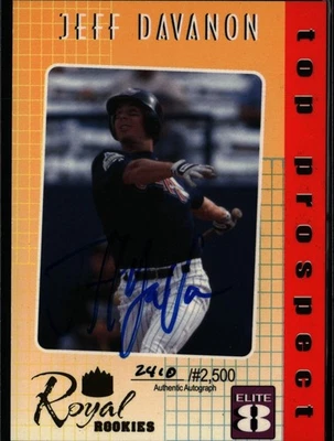 2000 Royal Rookies #5 Jeff Davanon   Angels Autographs - Image 1 of 2