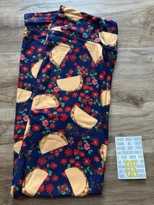 NEW RELEASE LuLaRoe OS One Size Leggings Taco 🌮 Print New - Picture 1 of 3