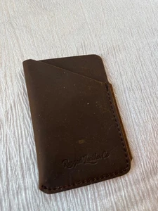 Piccolo porta carte di credito marrone scuro robusto pelle co. - 4 x 2 e 5/8 anni - Foto 1 di 4
