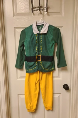 Boys Elf Pajamas Size Medium 8 ~BUDDY THE ELF~ Christmas Holiday PJ COSTUME SZ 8 - Image 1 of 4