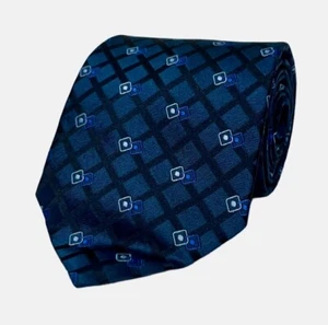 ERMENEGILDO ZEGNA CORBATA HOMBRE 100% SEDA HECHA EN ITALIA Caja Azul Estampado C3 - Imagen 1 de 2