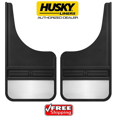 HUSKY MudDog Front Mud Guards Flaps for Ford F150 F250 F350 55001 with SS Weight - Image 1 of 4