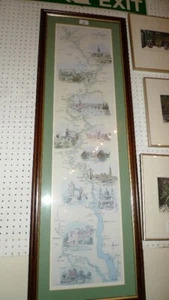 The Thames: ‘The Source to the Sea’ framed full colour map by William Thomas - Picture 1 of 14