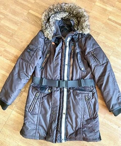 Winterjacke Parka C&A YESSICA Gr. 42 Braun Mantel abnehmbare Kapuze - Bild 1 von 7