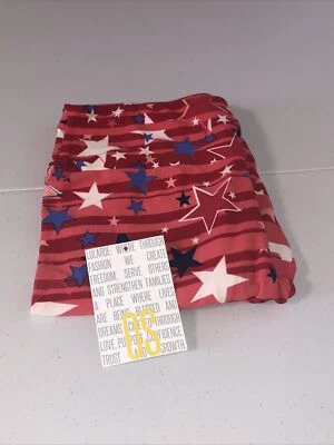 Leggings OS LuLaRoe Talla Única Americana Estrellas y Rayas Rojo Blanco Azul Nuevos sin Etiquetas Foto 1 de 4