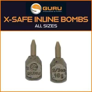 GURU INLINE X-SAFE SQUARE BOMBS - ALL SIZES - COARSE/MATCH FISHING WEIGHTS - Picture 1 of 2