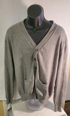 Suéter Cárdigan Eden Park, Botón XL, Bolsillos, Parches en el Codo, Algodón/Cachemira Foto 1 de 4