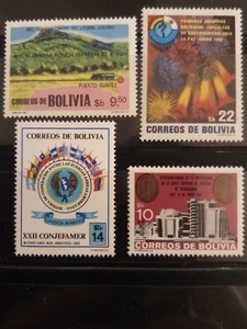 Bolivia Stamps - 4 Diff. Commemorative MNH Year 1979-82 S650 671 680 685 - Picture 1 of 1