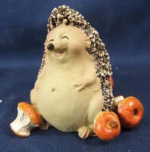 Hedgehog eating Apples "Fairy Garden" Collection Decor - Picture 1 of 3