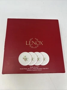 "Juego de 4 platos de ensalada/postre Lenox Holly Scroll de 7,5""" - Imagen 1 de 5