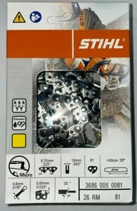 26RM 81 STIHL NEUE KETTENSÄGE KETTENSÄGE 20 Zoll .325.63 81 20 ZOLL KLINGE AGGRESSIV - Bild 1 von 1