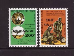 Juego de sellos de relieve de sequía de Níger 1984 MNH como nuevos - Imagen 1 de 1