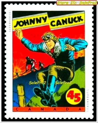 CANADA 1995 CANADIAN COMIC BOOK SUPER HEROES JOHNNY CANUCK FV 45 CENT MNH STAMP - Image 1 of 2