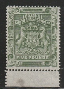 RHODESIA, BSAC, SG 12, 5 POUNDS,  WITHOUT GUM AS USUAL, ATTEST COPY  DIENA, SEE! - Picture 1 of 2