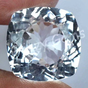 Natural Flawless White Montana Sapphire 23.45Ct Cushion Certified Loose Gemstone - Picture 1 of 7
