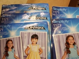 Simplicity Project Runway 1171 Pattern girls dress size 1/2-3, 4-8 - Picture 1 of 3