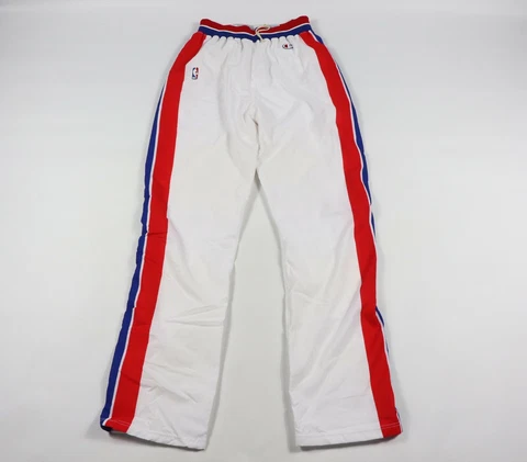 Vtg 90s Champion 36 NBA Authentic Detroit Pistons On Court Pants White 92-93 Cover