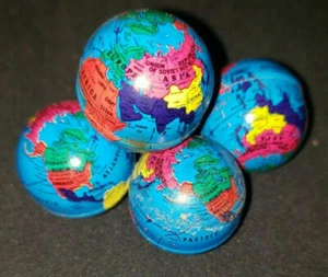Vintage  Metal 2 Piece World Globe Gumball Vending Machine Toy Lot of 6 NOS - Picture 1 of 3