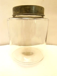 ANTIKES 6 3/4" H, 5 1/4" D - KURZES MUNDGEBLASENES GLAS APOTHEKER SPEISEKAMMERGLAS (1860 - 85) - Bild 1 von 11