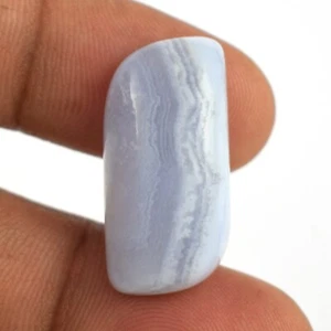 22.75 Cts Natural Blue Lace Agate Free Form Gemstone for Jewelry VG500 - Picture 1 of 4