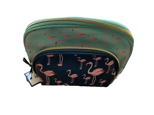 Clementine & Jane Small  Medium Flamingo Makeup Bags Lot of 2 New with Tags - Picture 1 of 11