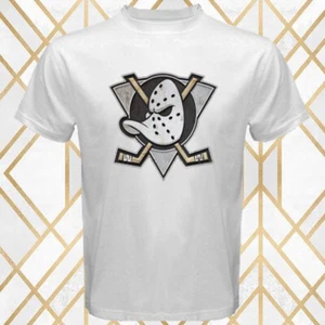 Mighty Ducks Anaheim Men's White T-Shirt Size S - 3XL - Picture 1 of 1