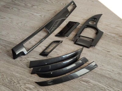 BMW E60 M5 2003-2007 Carbon Fiber 5D Gloss Trim Kit CCC 530 535 540 545 E61 Foto 1 de 4