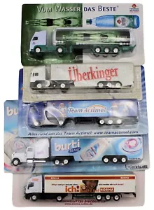 Werbe Lkw Trucks 1:87 Frankenbrunnen Überkinger Actimel burti Norma - Bild 1 von 6