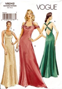 Abito da sera Easy Vogue modello 8242 Misses tappeto rosso abito da sposa V8242 non tagliato - Foto 1 di 6